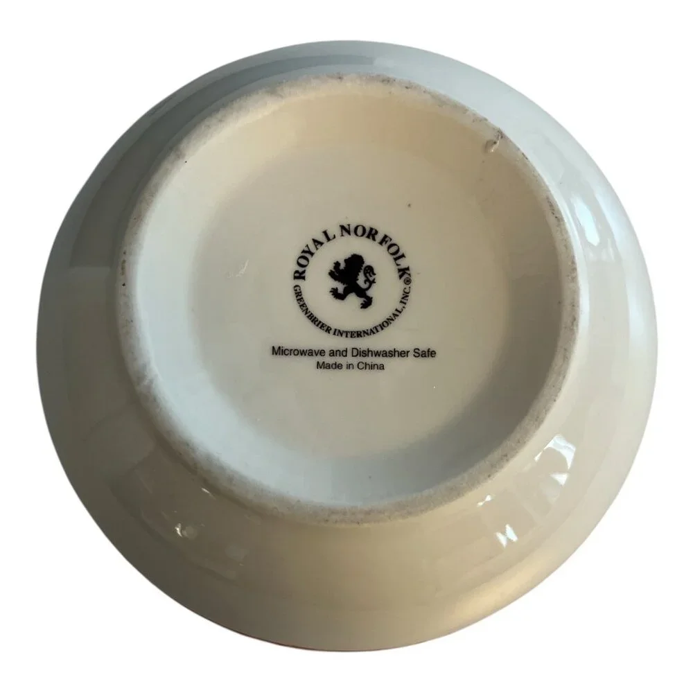 Royal Norfolk Autumn Leaves Bowl – 6” Ceramic Fall Harvest Acorns Leaf Design